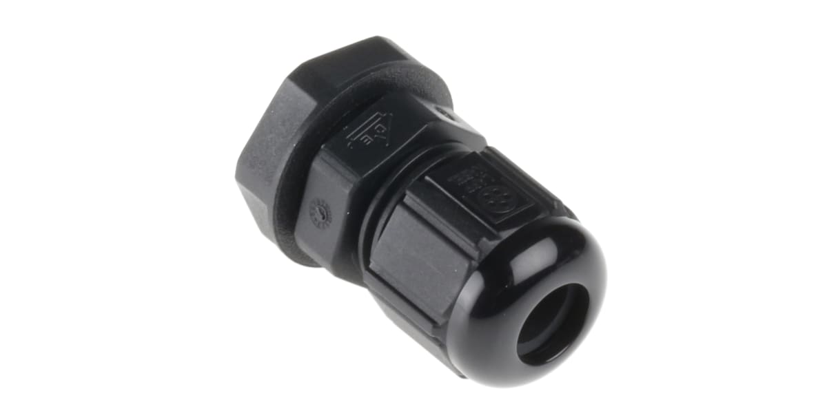 Product image for Cable gland, nylon, black, M12x1.5, IP68