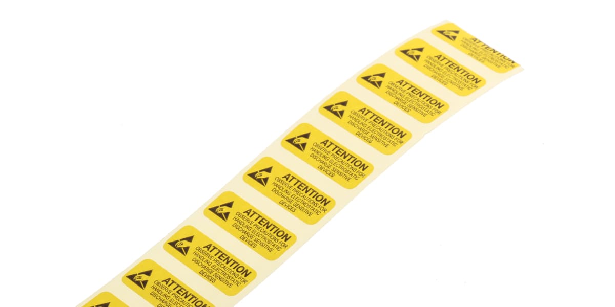 Product image for Paper label/symbol "ATTENTION",10x20mm