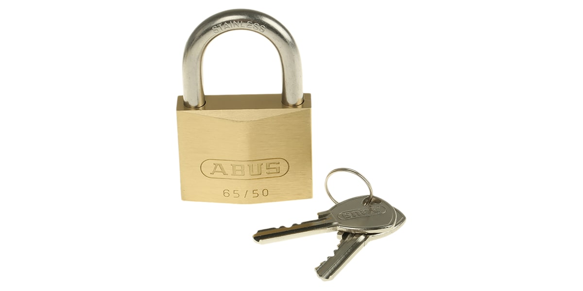 Product image for KEYED ALIKE BRASS PADLOCK,6505 50MM