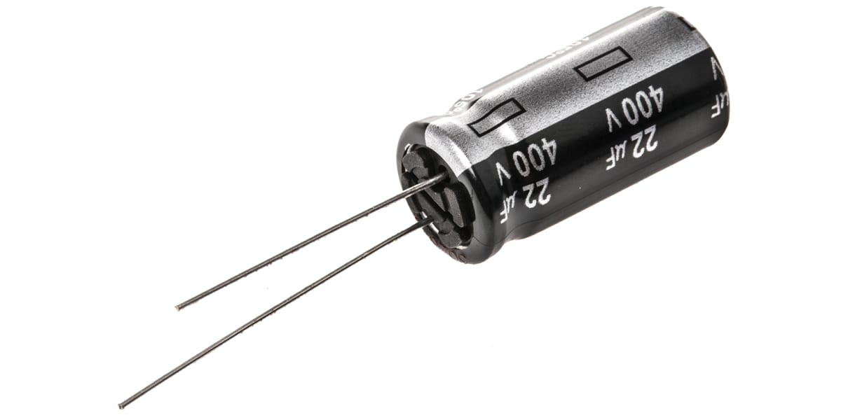 Product image for NHG min Al electrolytic cap,22uF 400V