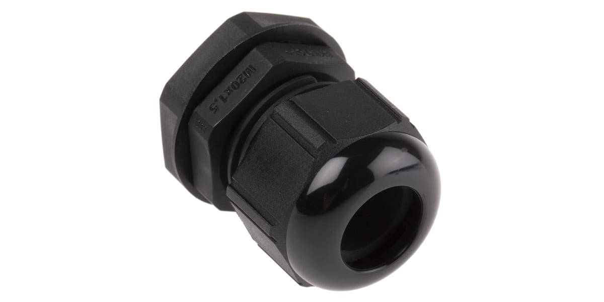 Product image for Cable gland, nylon, black, M20x1.5, IP68