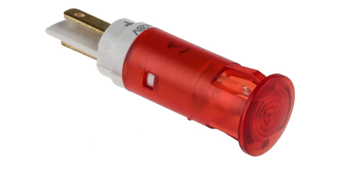 Product image for 10MM RED LED PANEL INDICATOR,24VAC/DC