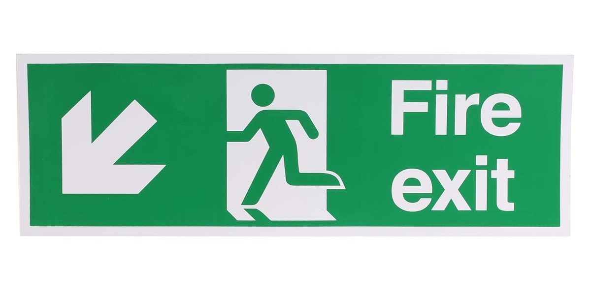 Product image for Vinyl FIRE EXIT, Fire Exit, English, Exit Sign