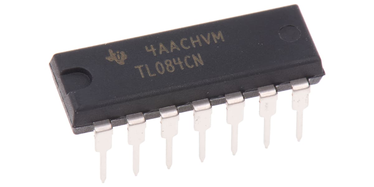 Product image for QUAD OP-AMP,TL084CN 3MHZ DIP14, TUBE