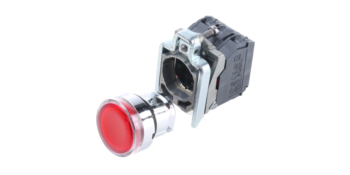 Product image for RED PUSHBUTTON 24VAC