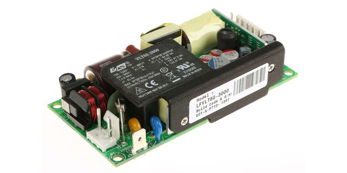 Product image for VLT UNIVERSAL INPUT SMPSU,5V +/-12V 60W