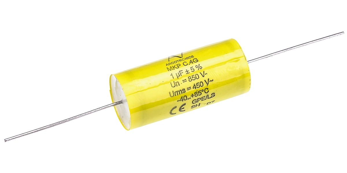 Product image for C4C axial polyprop cap,1uF 850V