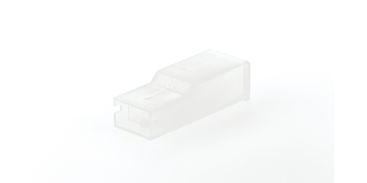 Product image for Positive lock plug housing,1 way,6.35mm