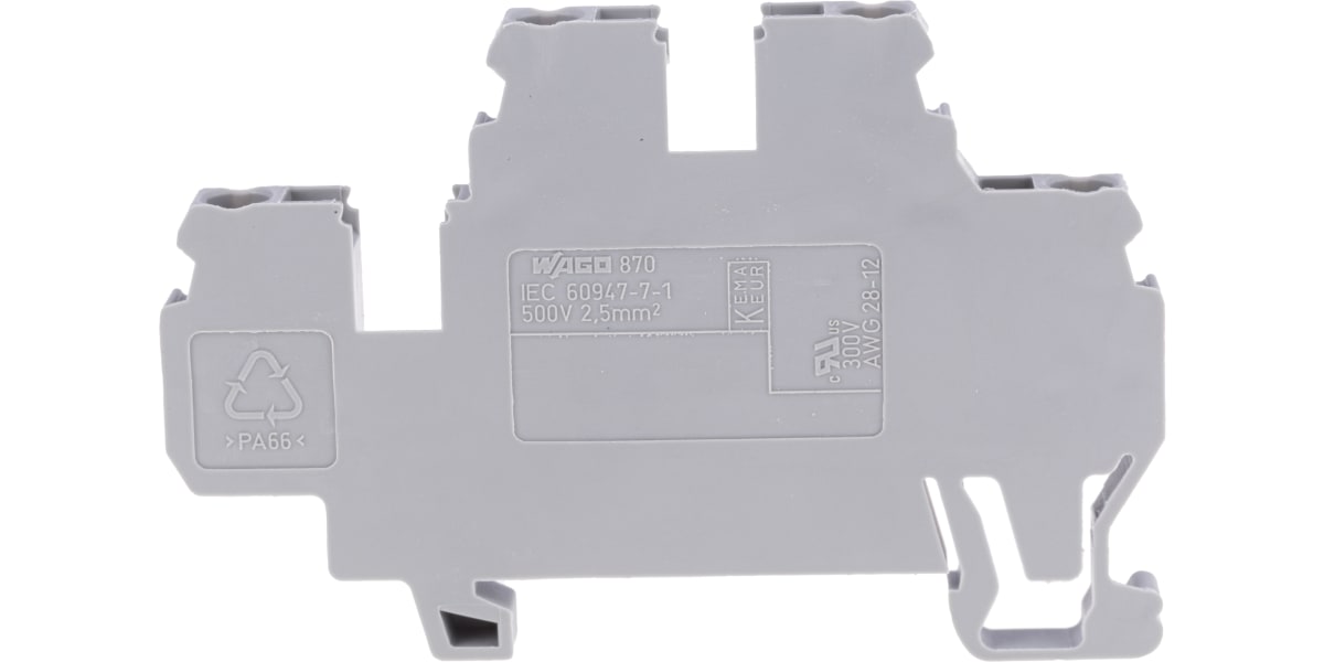 Product image for Double deck DINrail mount terminal block