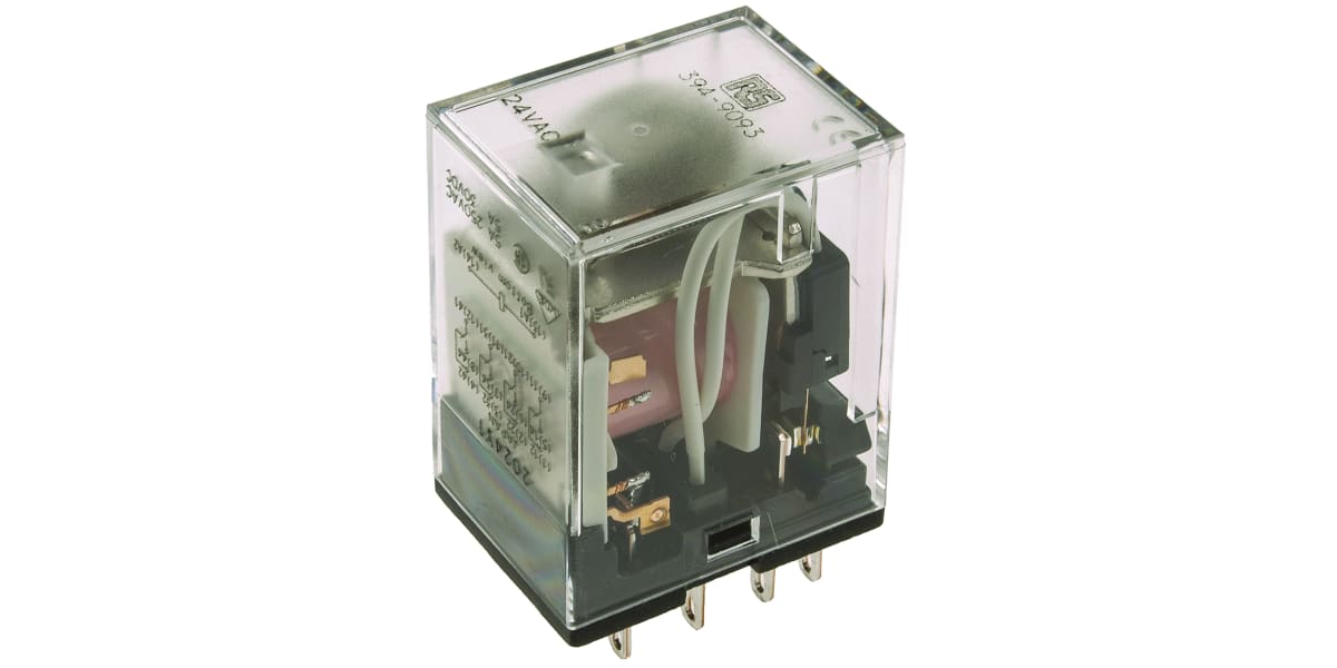 Product image for 4PDT industrial relay,3A 24Vac coil