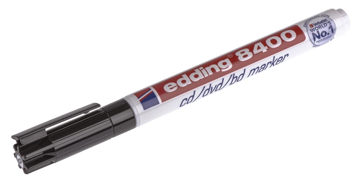 Product image for BLACK CD MARKER PEN,1MM STROKE WIDTH