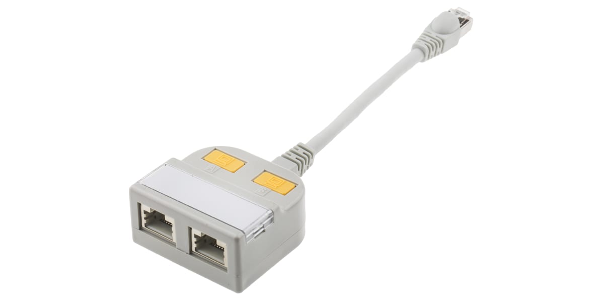 Product image for T ADAPTOR C5 2XRJ45 STP