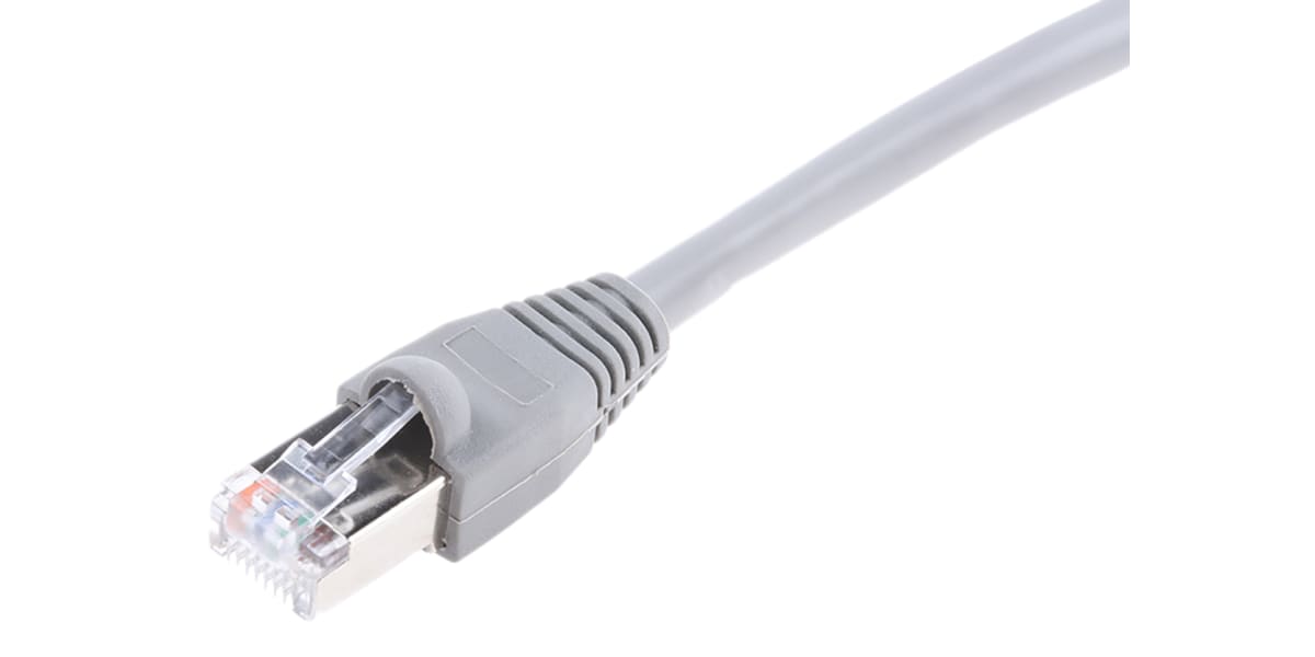 Product image for Grey Cat5e RJ45 STP patch lead,5m 25off
