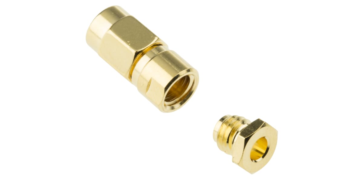 Product image for SMC RF plug, solder, 50ohm, RG174,RG-188