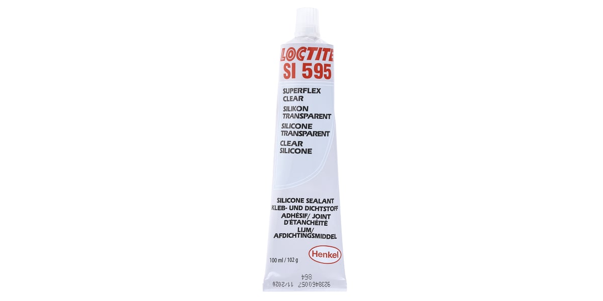 Product image for LOCTITE 595 CLEAR SILIC RTV 100ML TUBE