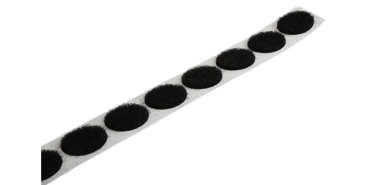 Product image for BLACK SELF-ADHESIVE LOOP COINS,22MM W