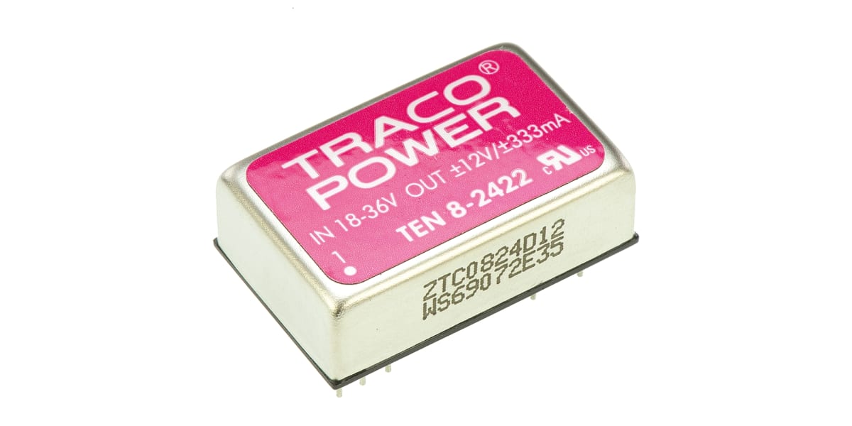 Product image for TEN8-2422 regulated DC-DC,+/-12V 8W