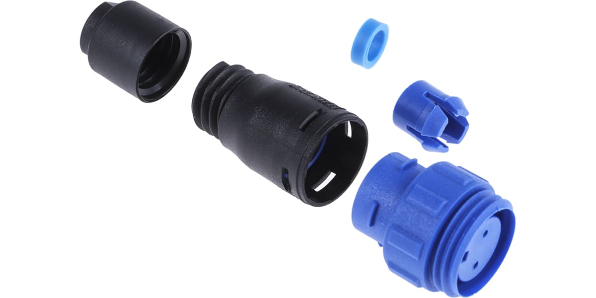 Product image for IP68 2 way cable coupler socket,8A