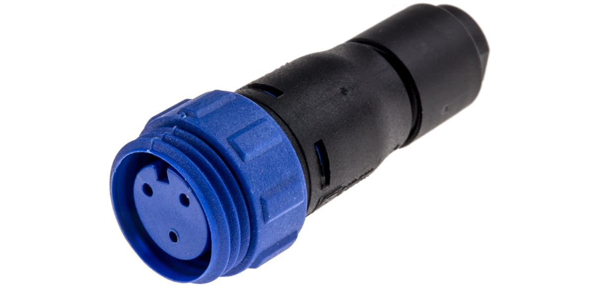 Product image for IP68 3 way cable coupler socket,8A