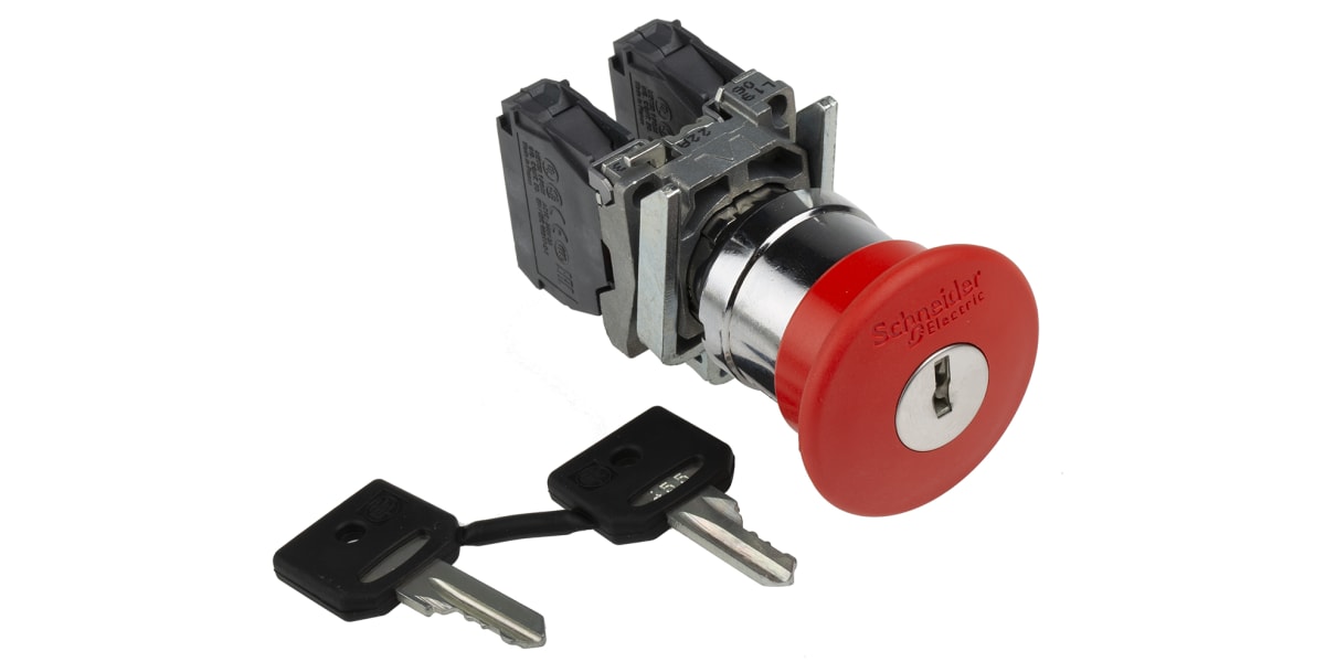 Product image for E STOP 40MM TRIGACT 455KEY REL RED NO/NC