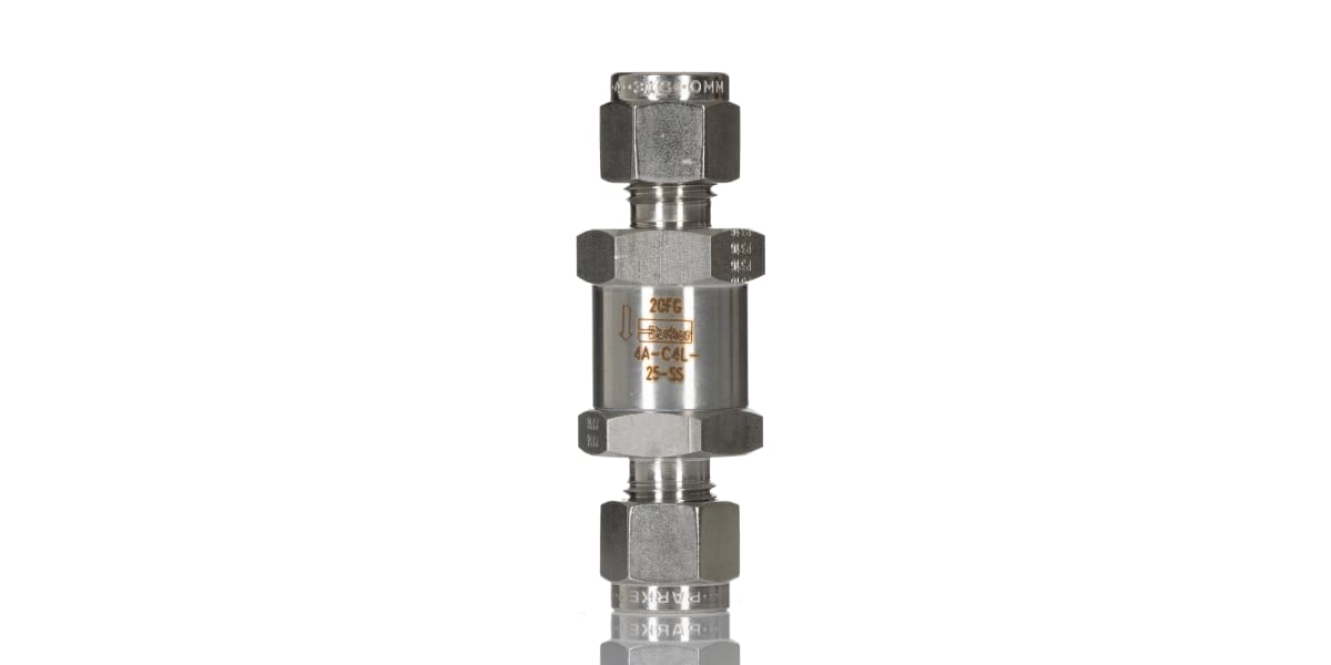 Product image for C series check valve,1/4in OD 25psi