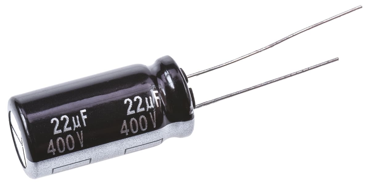 Product image for Al electrolytic cap ED type A, 22uF 400V