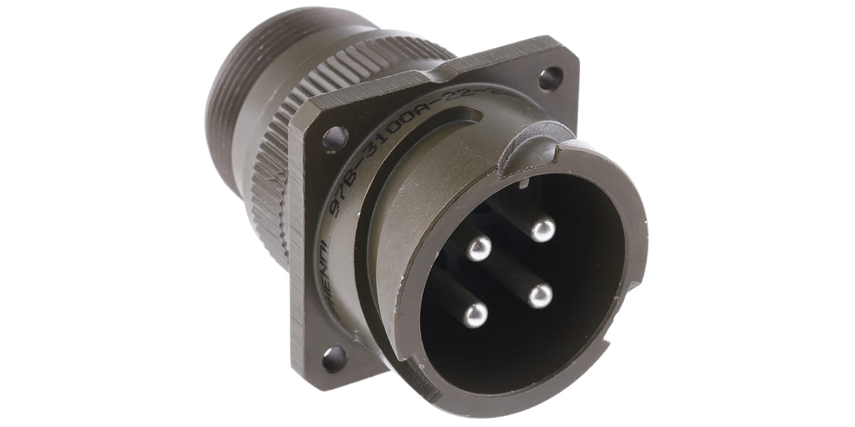 Product image for 4 WAY BAYONET LOCK CHASSIS PLUG,22-22