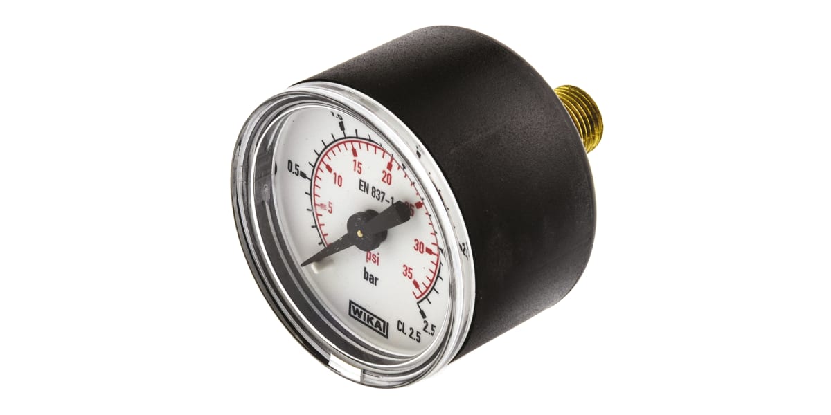 Product image for PRESSURE GAUGE,40MM DIA 0-2.5BAR R1/8