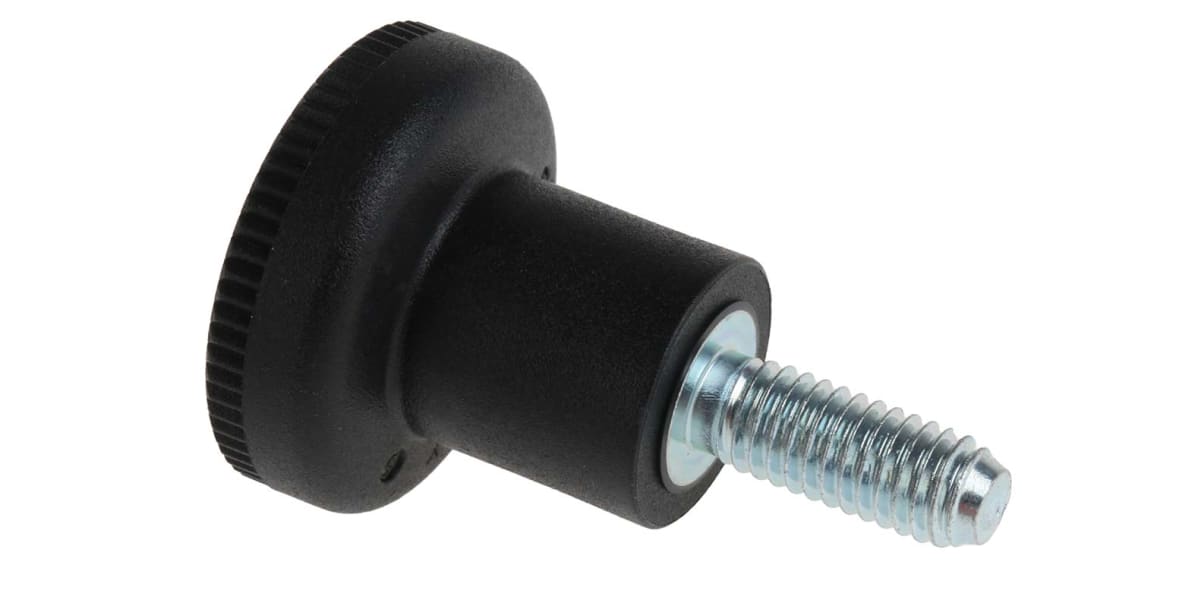 Product image for Thermoplastic push/pull knob,25mm,M6,M