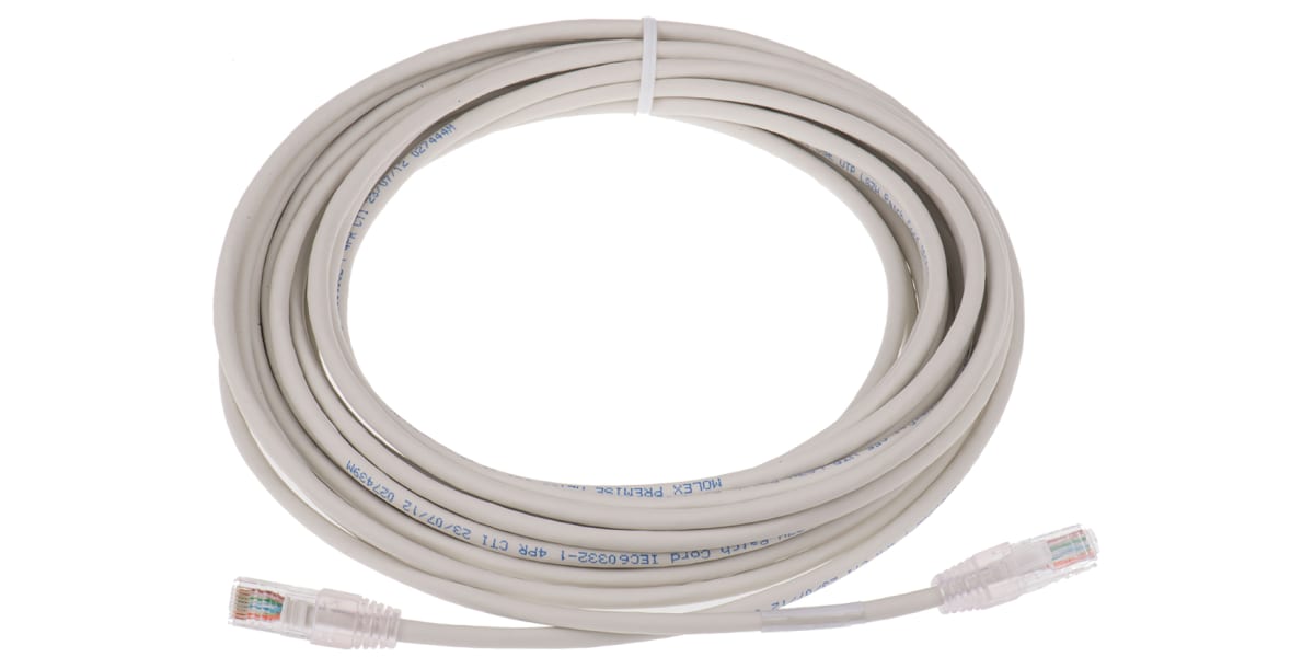 Product image for GREY POWERCAT5E UTP PATCH LEAD,10M