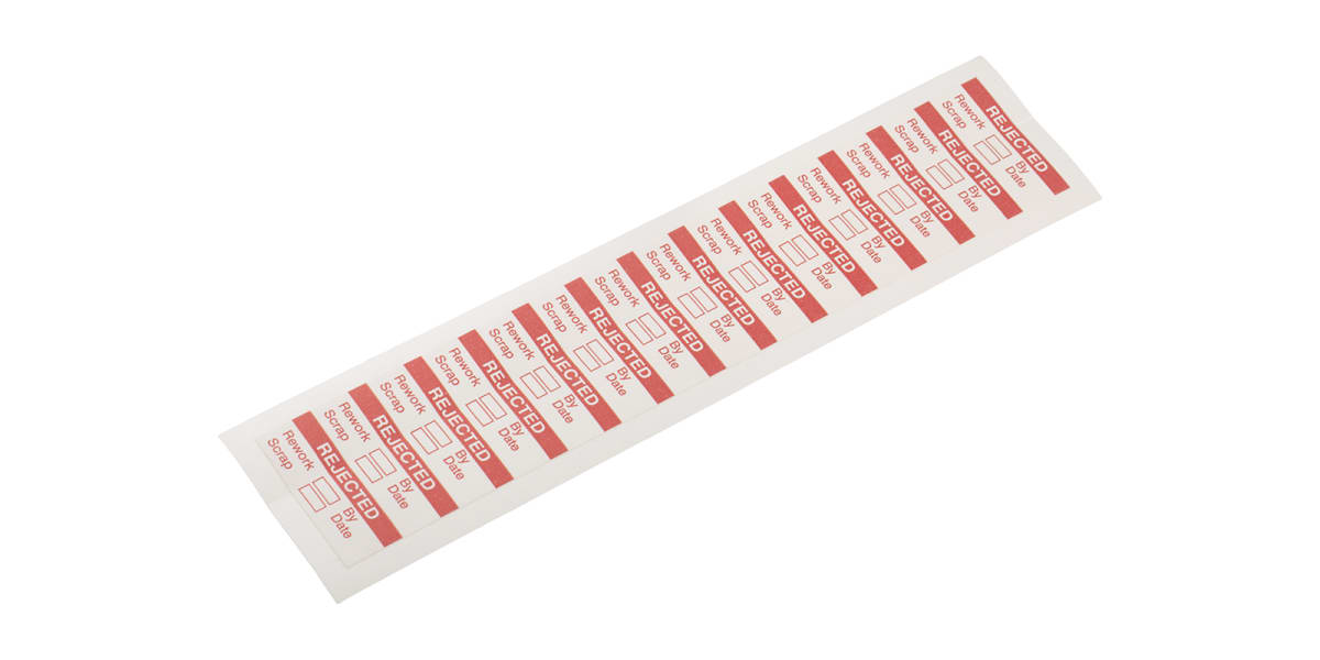 Product image for Self-adhesive write-on label 'REJECTED'