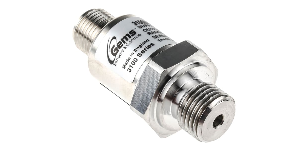 Product image for Gems Sensors Pressure Sensor for Air Fluid, Hydraulic Fluid, Hydraulic Oil, Oil , 400bar Max Pressure Reading Analogue