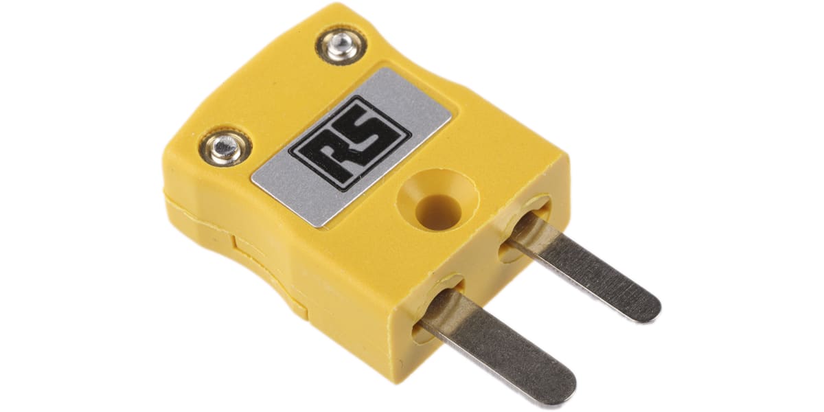 Product image for Type K Yellow minature plug 4mm cable