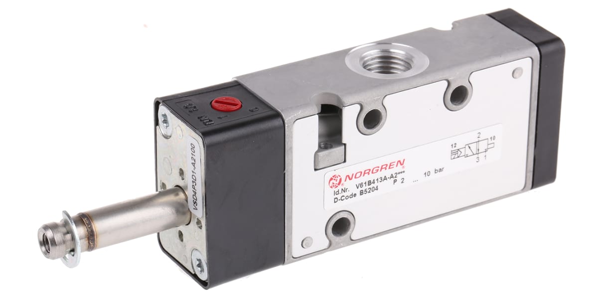 Product image for V61 3/2 SOLENOID OP WITH AIR RETURN,G1/4