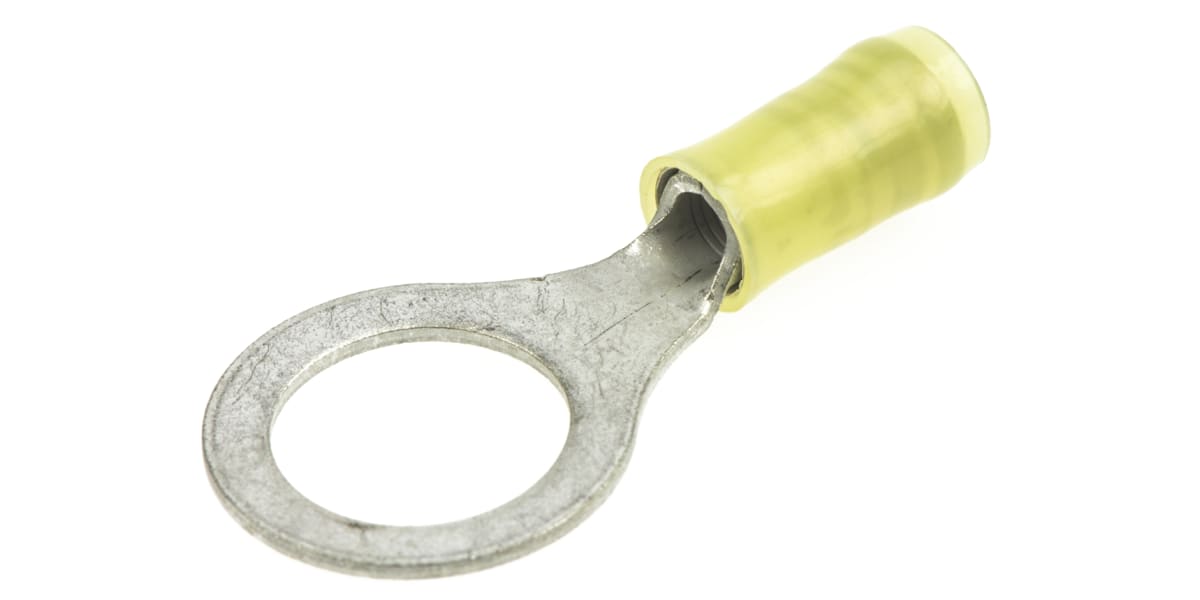 Product image for Ring terminal,PIDG,yellow,AWG 12-10, M12