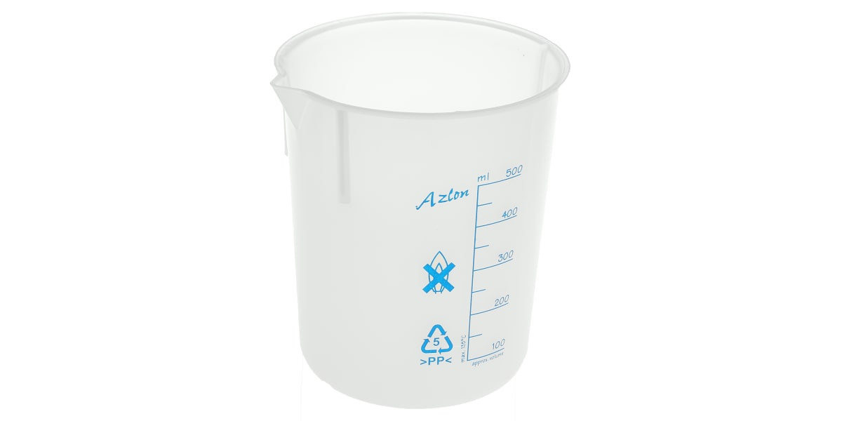 Product image for PPbeaker w/printed blu graduations,500ml