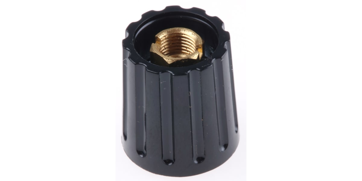 Product image for Plain 3.2mm shaft collet knob,14.5mm dia