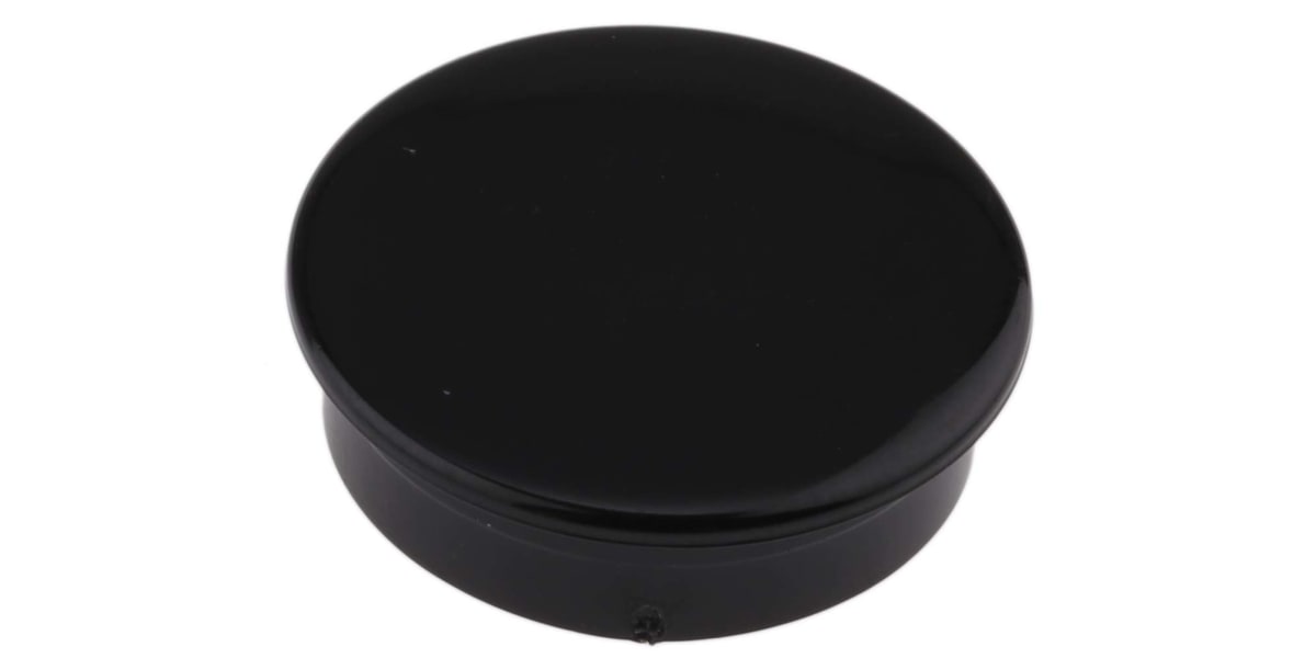 Product image for Black 21mm dia cap for 6mm shaft knob