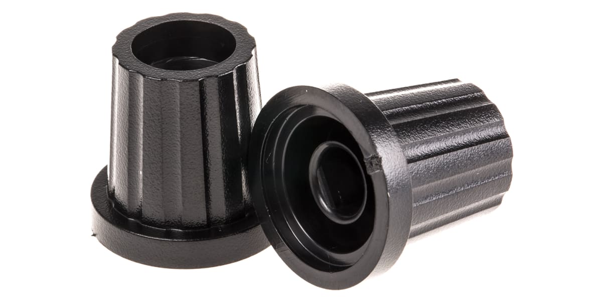 Product image for Matt black plastic moulded push-on knob