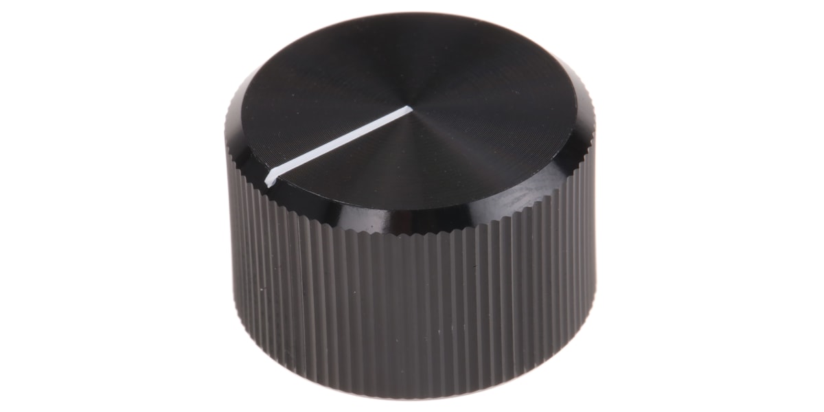 Product image for Black polished finish Al knob,20mm dia