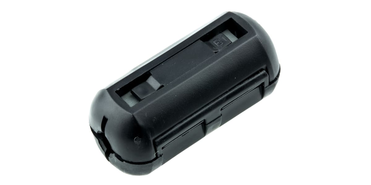 Product image for Fair-Rite Openable Ferrite Sleeve, 17.3 x 8.4 x 36.2mm, For EMI Suppression, Apertures: 1, Diameter 5.1mm