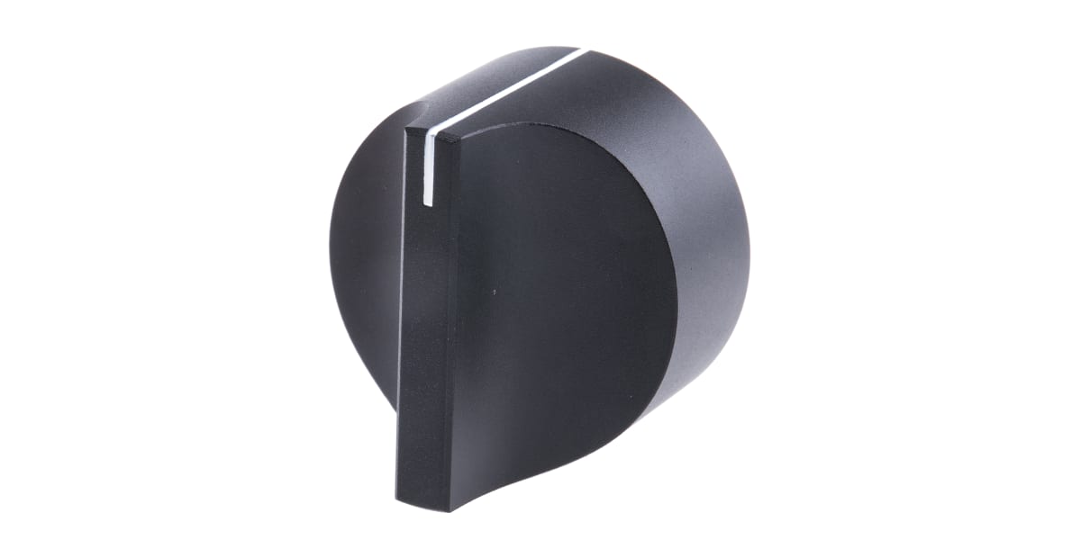 Product image for Black solid aluminium knob,32mm dia