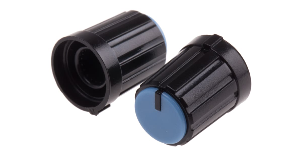 Product image for Knob push on spline shaft Black/Blue