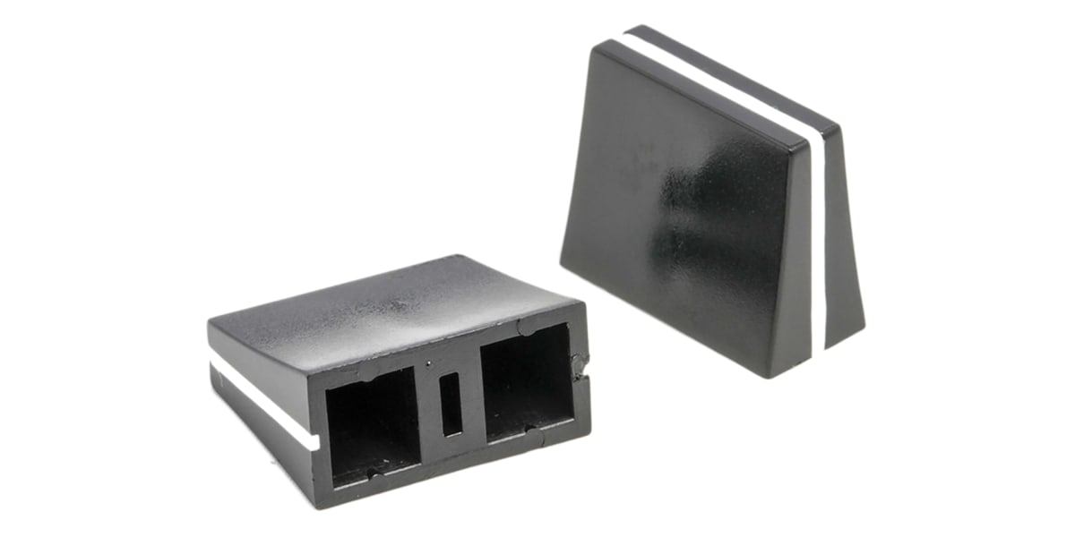 Product image for Black wedge-shaped slide knob,19x9mm