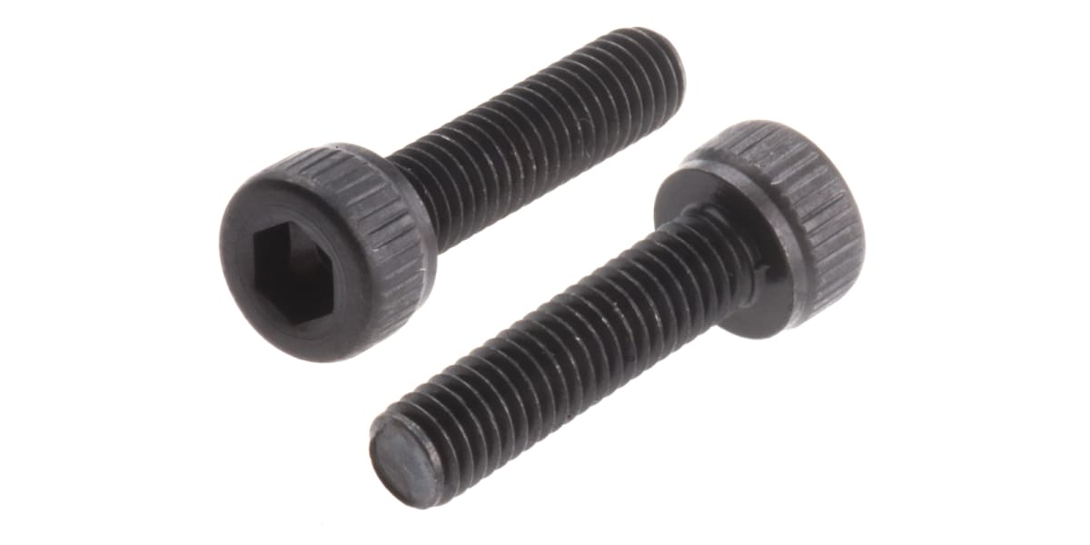 Product image for Blk steel socket head cap screw,M3x12mm