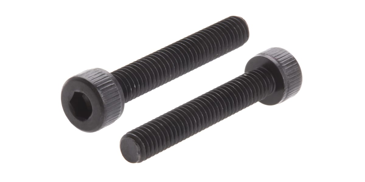 Product image for Blk steel socket head cap screw,M4x25mm