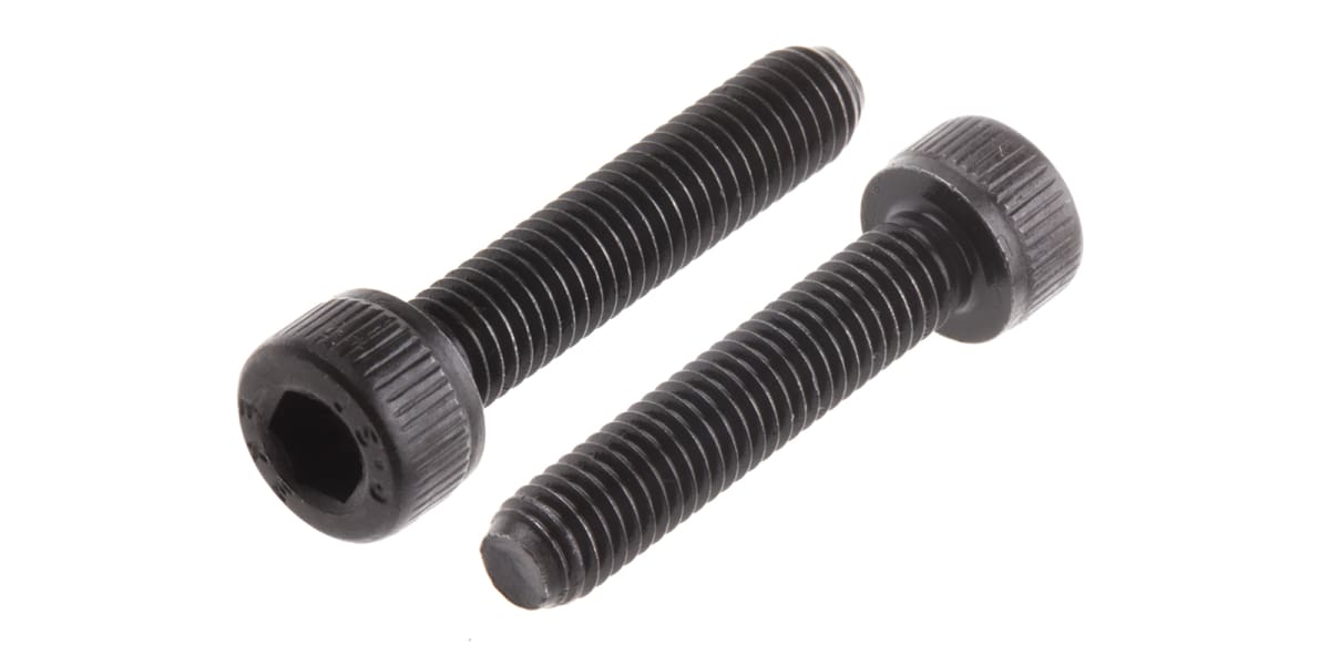 Product image for Blk steel socket head cap screw,M5x25mm