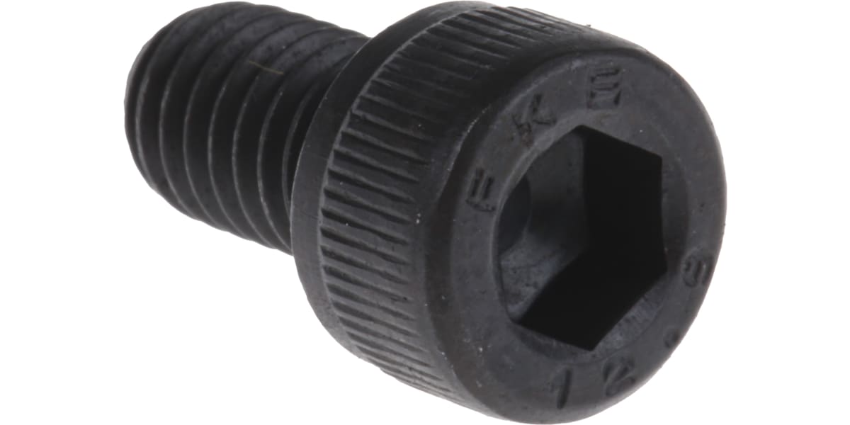 Product image for Blk steel socket head cap screw,M6x10mm