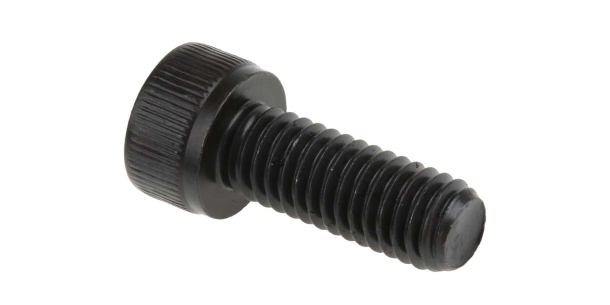 Product image for Blk steel socket head cap screw,M6x16mm