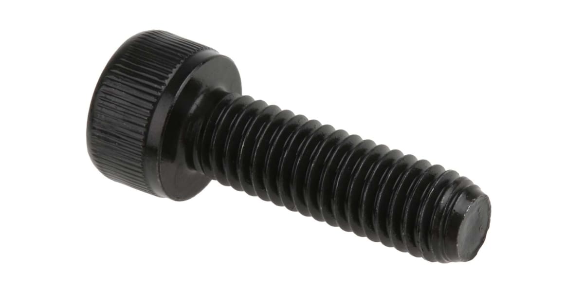 Product image for Blk steel socket head cap screw,M6x20mm